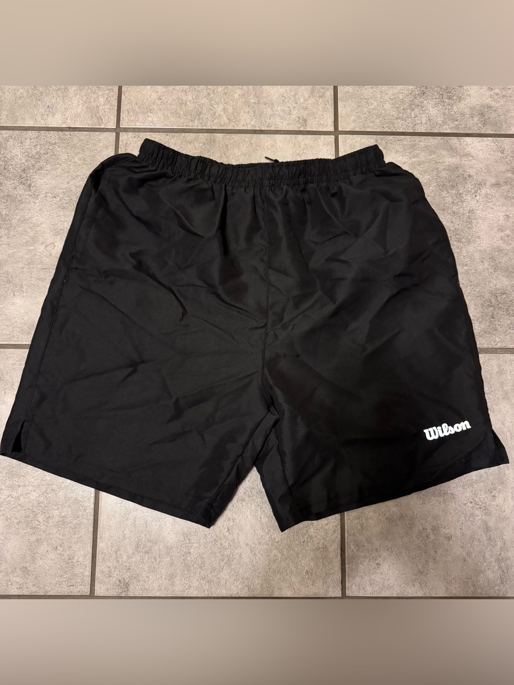 Wilson Men Shorts Elastic Waist Black Faded Size Medium